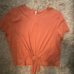 multi tie burnt orange lululemon top